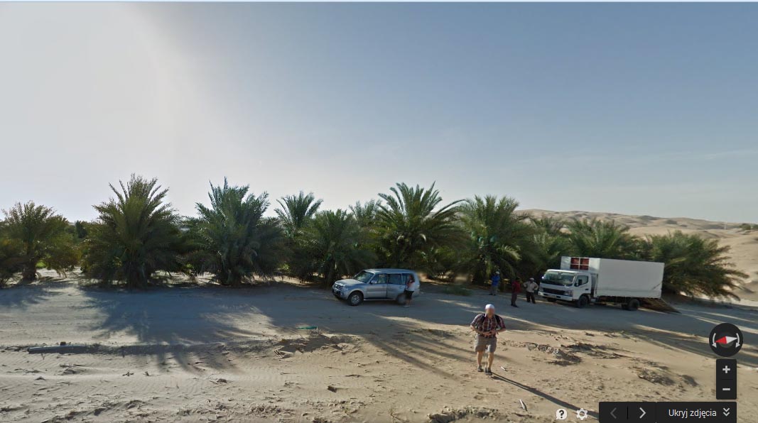 Google Street View na pustyni