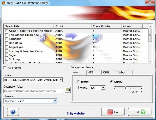 3nity Audio CD Extractor 1.0