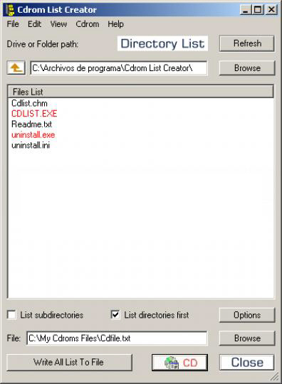 Cdrom List Creator 3.1