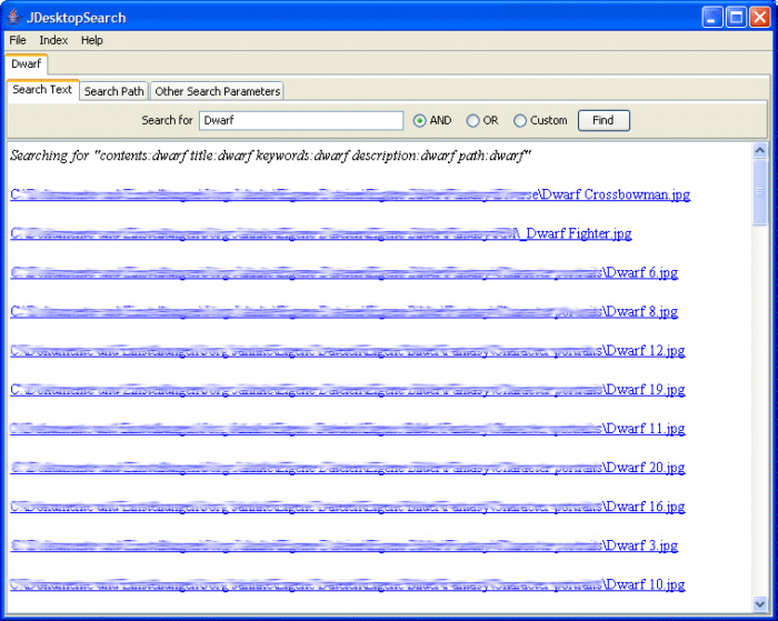 JDesktopSearch 1.2