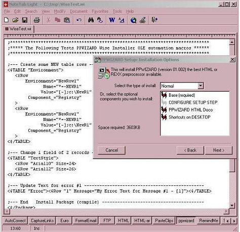 PPWIZARD - HTML Preprocessor 08.298