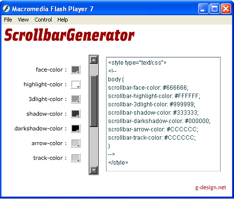 ScrollbarGenerator 1.0