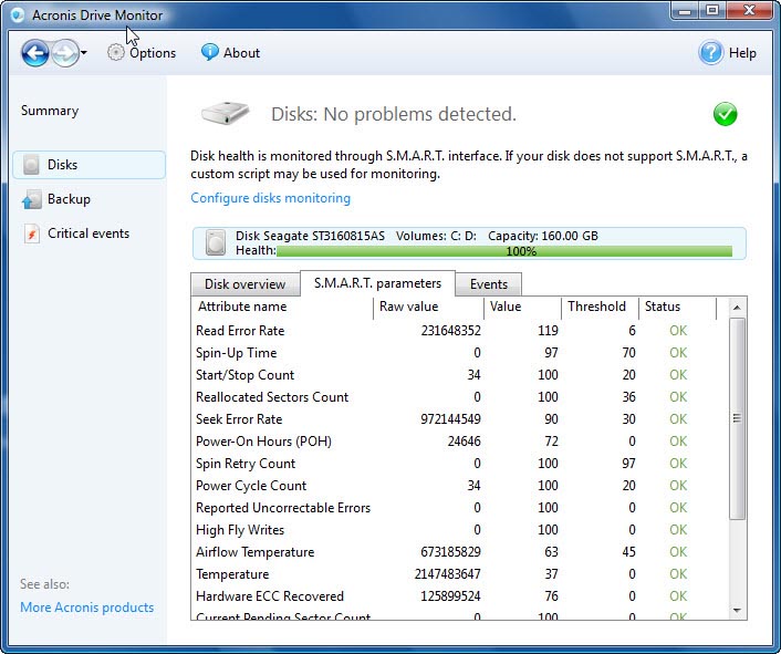 Acronis Drive Monitor 1.0 build 566