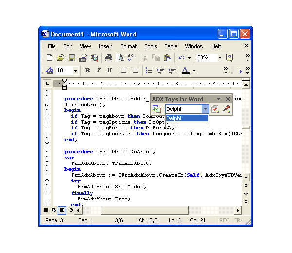 ADX Toys 2 for MS Word