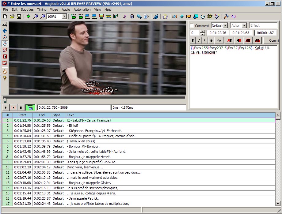 Aegisub 3.2.2