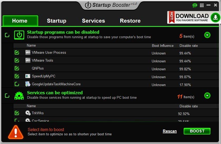 Anvi Startup Booster 1.0