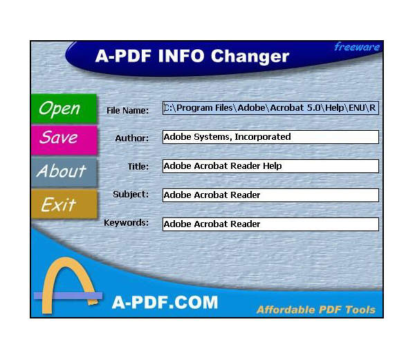 A-PDF INFO Changer 2.0