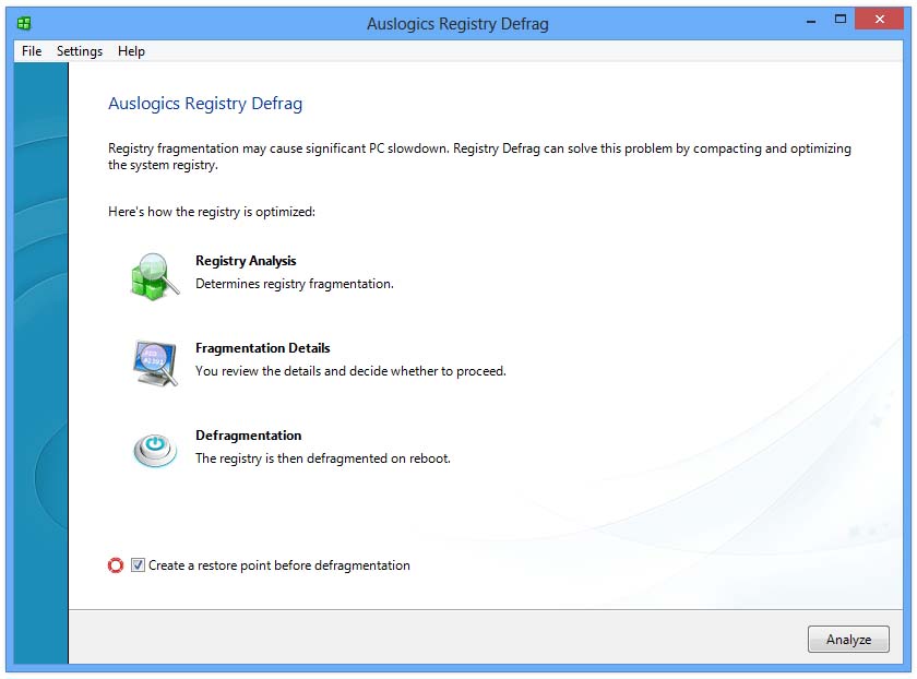 Auslogics Registry Defrag 8.1.0.0