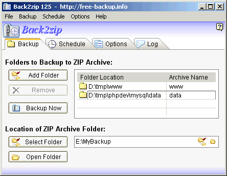 Back2zip 2.0 Beta / 125 Stable