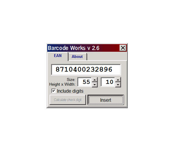 BarcodeWorks for Word 3.2