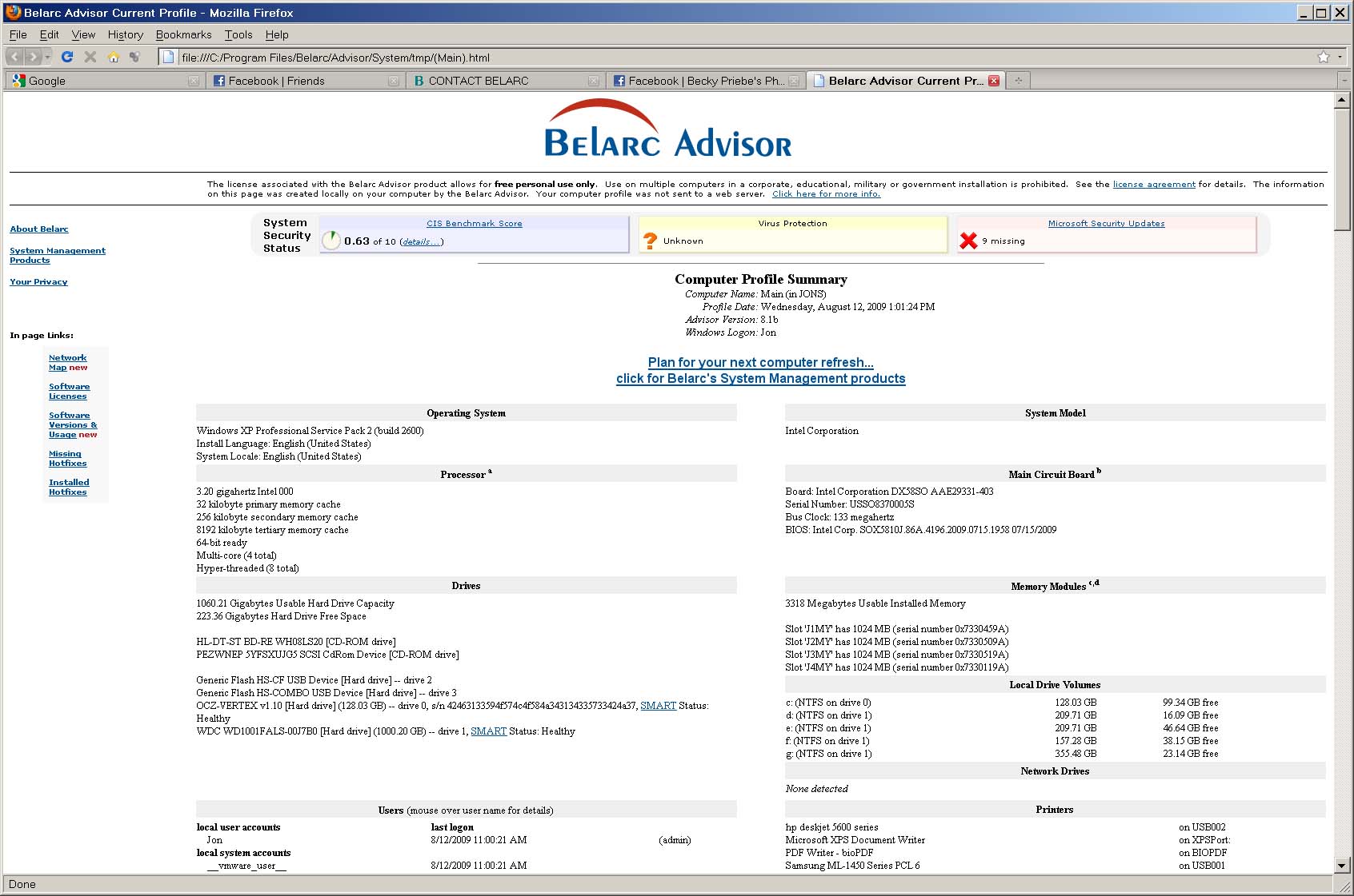 Belarc Advisor 8.4.0.0