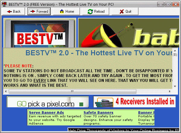 BesTV The Hottest Live TV On Your PC 1.0