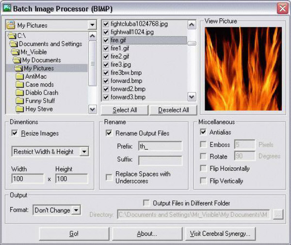 BIMP Batch Image Processor 1.62