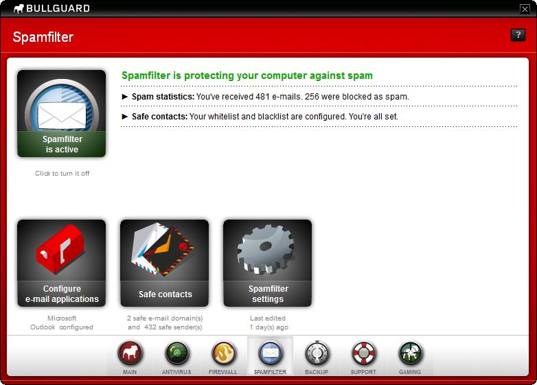 BullGuard Spamfilter 10.0.204