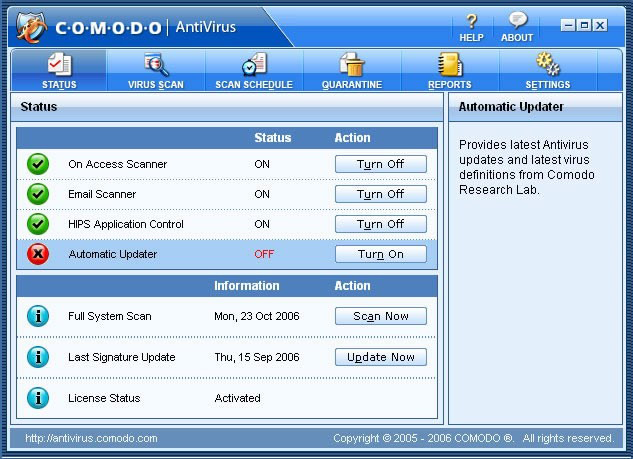 Comodo AntiVirus 8.0.0.4344