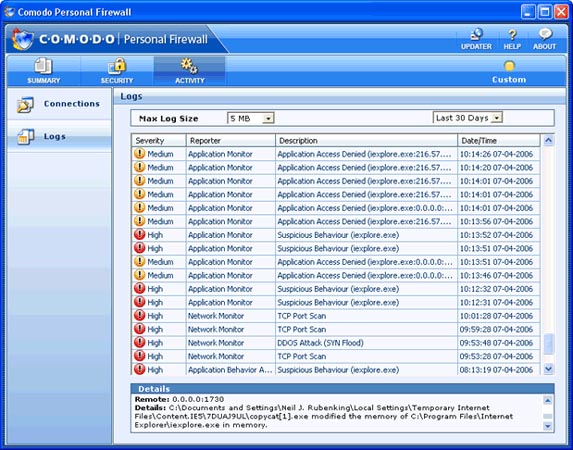 Comodo Personal Firewall 8.0.0.4344