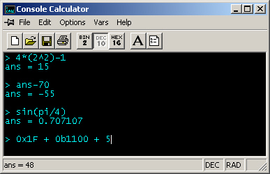 Console Calculator 3.0.7