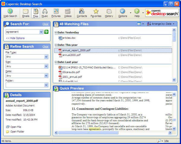 Copernic Desktop Search 4.2.0 Build 6628