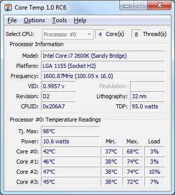 Core Temp 0.99.8.0