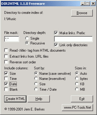 Dir2HTML 3.45