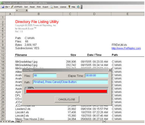 Directory File Listing Utility 1.7
