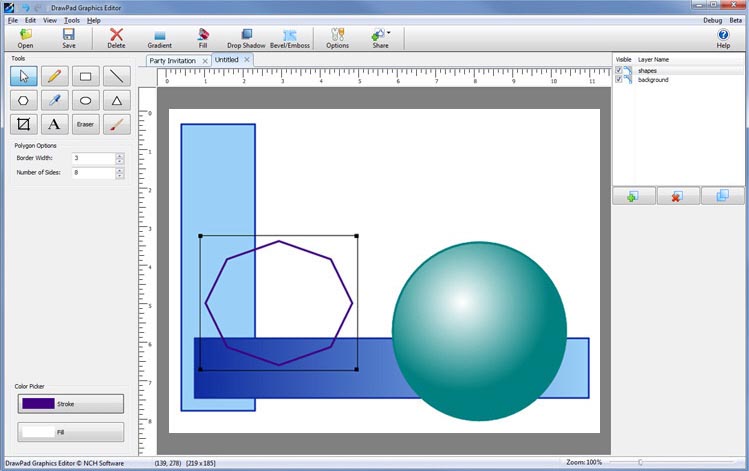 DrawPad Graphic Editor 2.01