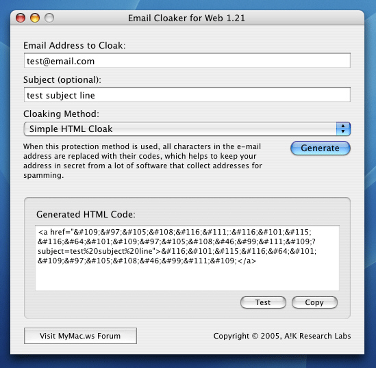 Email Cloaker for Web 1.22