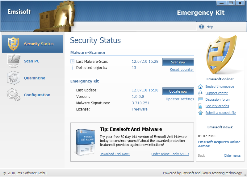 Emsisoft Emergency Kit 9.0.0.4523