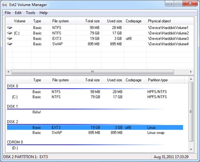 Ext2 IFS for Windows 1.11a