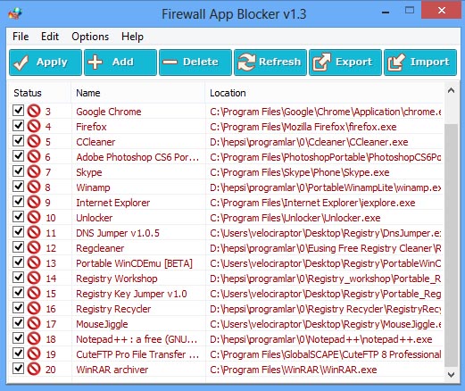 Firewall App Blocker 1.4