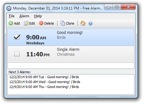 Free Alarm Clock 3.1.0