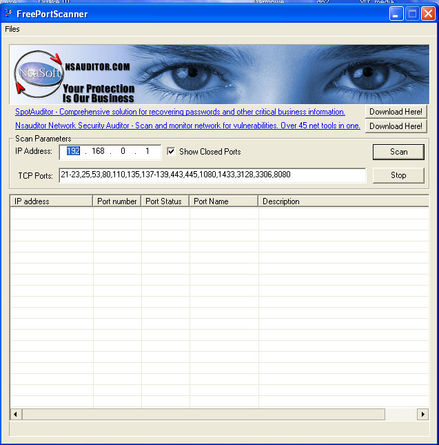 Free Port Scanner 3.4.4