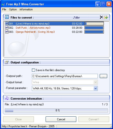 Free Mp3 Wma Converter 2.1