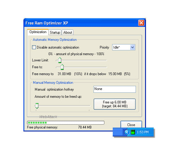 Free Ram Optimizer XP 1.0