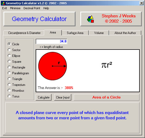 Geometry Calculator 1.2