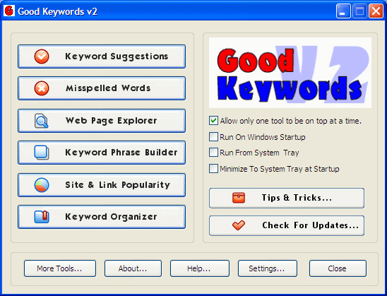 Good Keywords 3.0.0