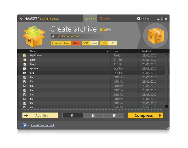 Hamster Free Zip Archiver 3.0.0.85