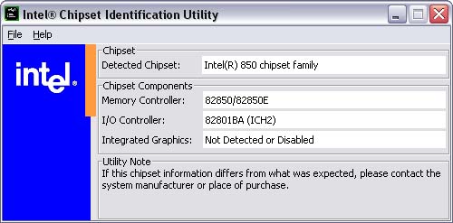 Intel Chipset Identification Utility 6.0