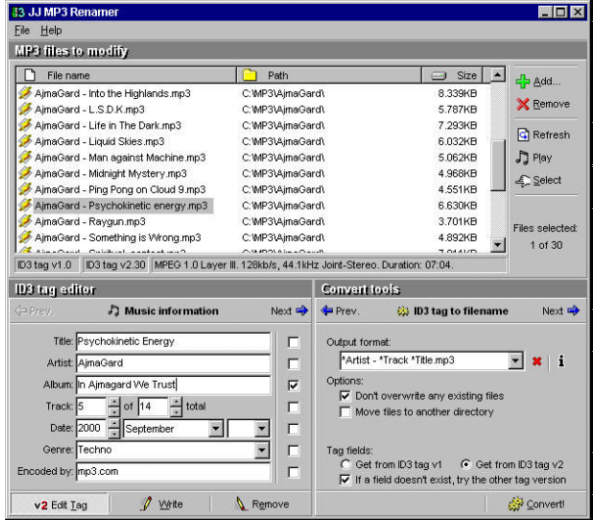 JJ MP3 Renamer 3.2.6