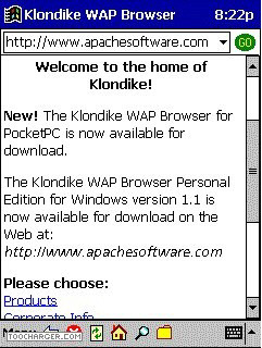 Klondike WAP Browser Personal Edition 1.5