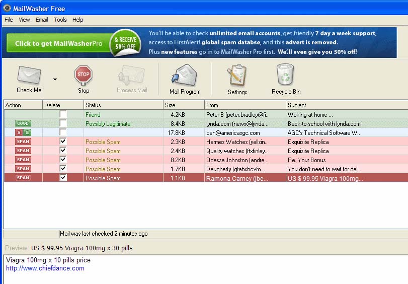 MailWasher Free 7.4