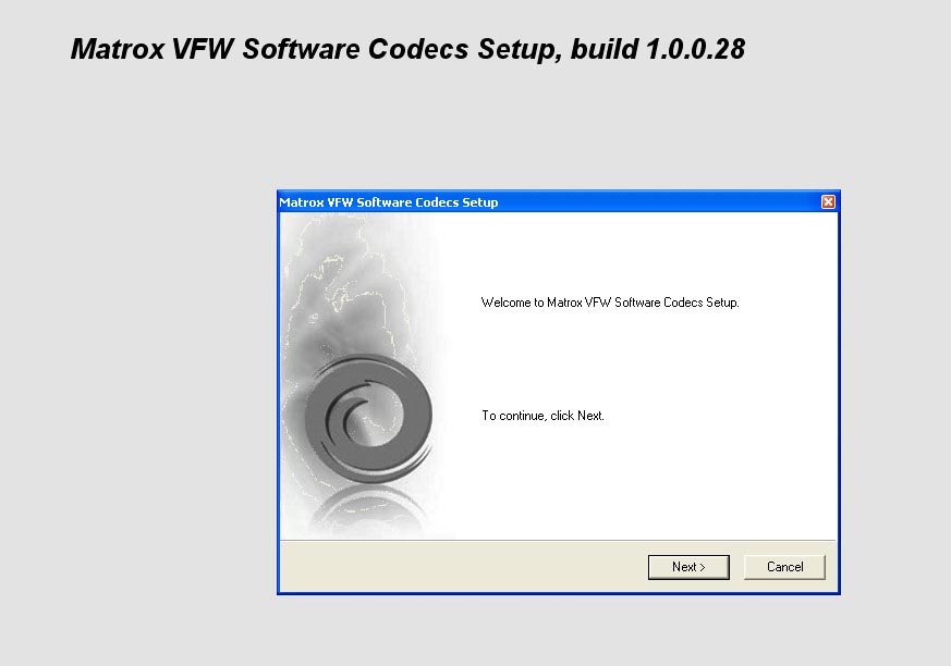 Matrox VFW Software Codecs 1.0