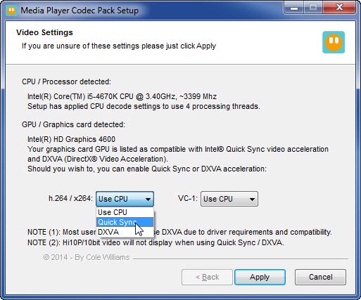 Media Player Codec Pack 4.3.5