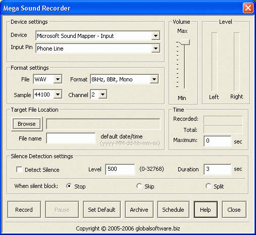 Mega Sound Recorder 1.6