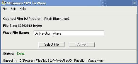 MP3 to WAVE Converter 1.0