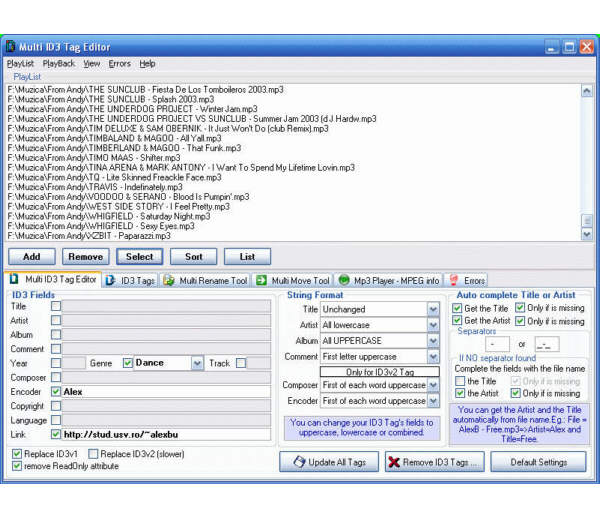 Multi ID3 Tag Editor 1.3b1