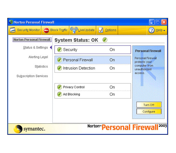 Norton Personall Firewall 2006