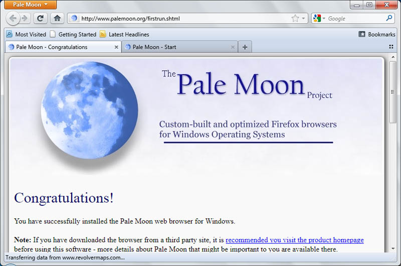 Pale Moon 25.2.0