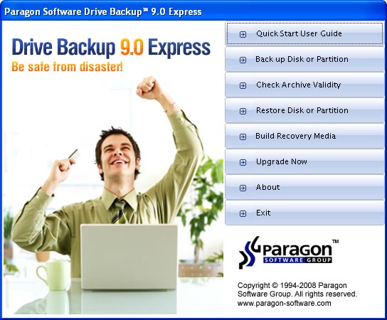 Paragon Drive Backup  9.0 Free Edition