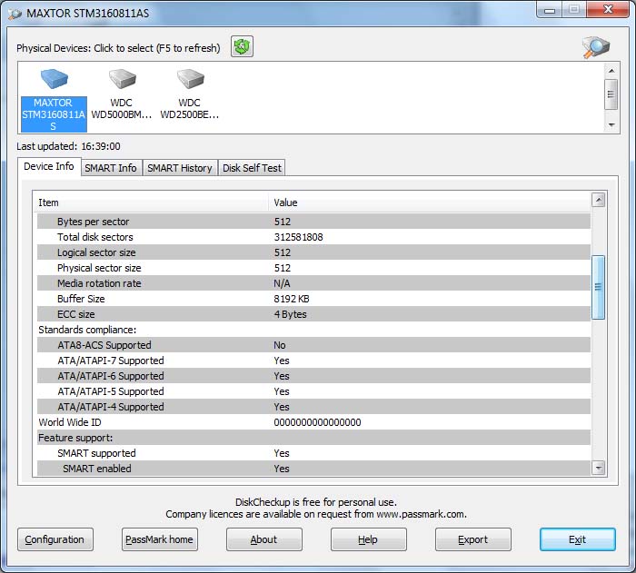 PassMark DiskCheckup 3.2 Build 1000